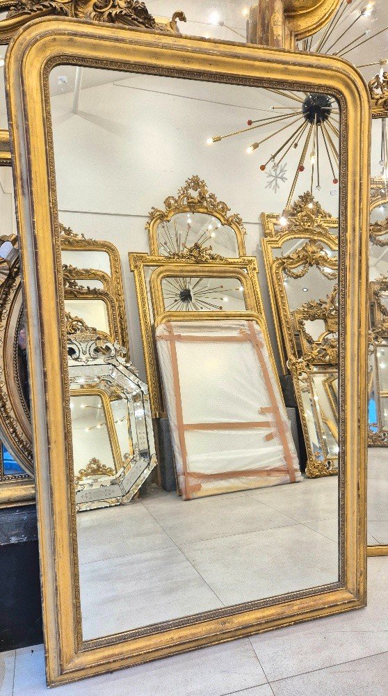 Miroir Louis Philippe  doré feuilles d'or  115*190cm