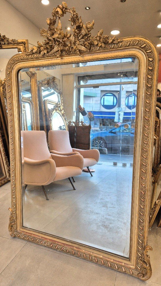 Napoleon III Gilded Mirror 120*175cm-photo-4