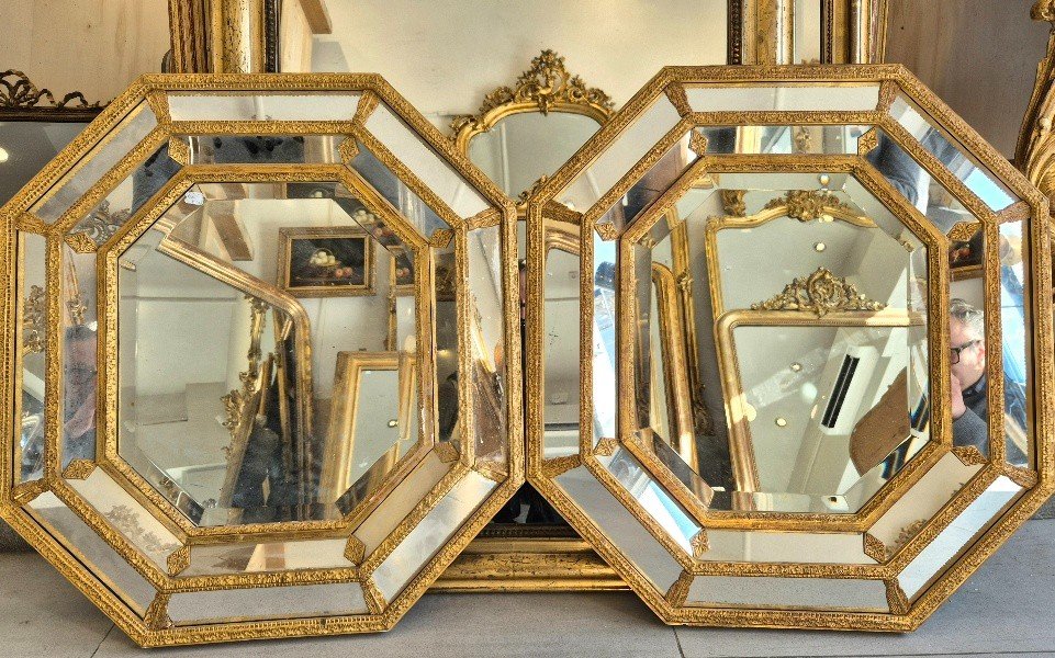 Paire De Miroirs Napoléon III  68*77cm-photo-2