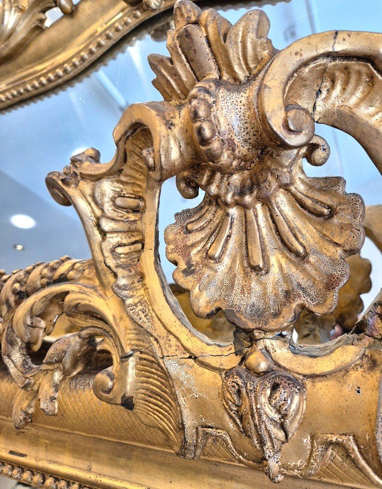 Louis Philippe Mirror With Cornucopia Pediment 101*158 Cm-photo-3