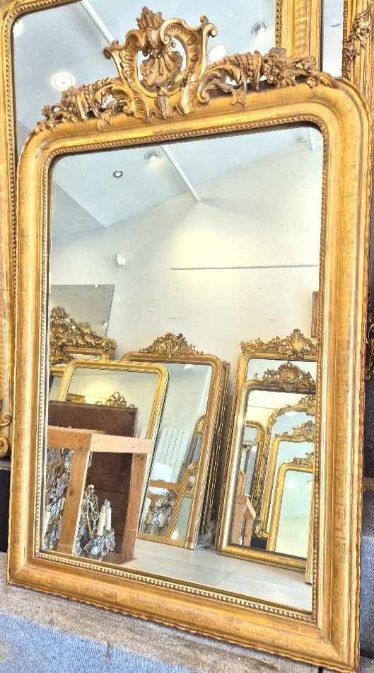 Louis Philippe Mirror With Cornucopia Pediment 101*158 Cm-photo-1