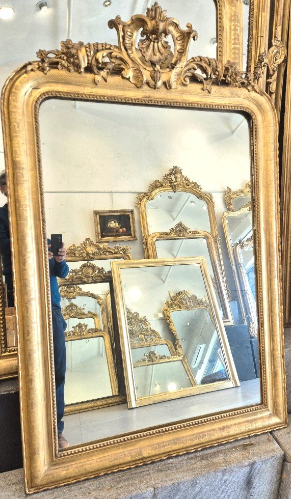 Louis Philippe Mirror With Cornucopia Pediment 101*158 Cm