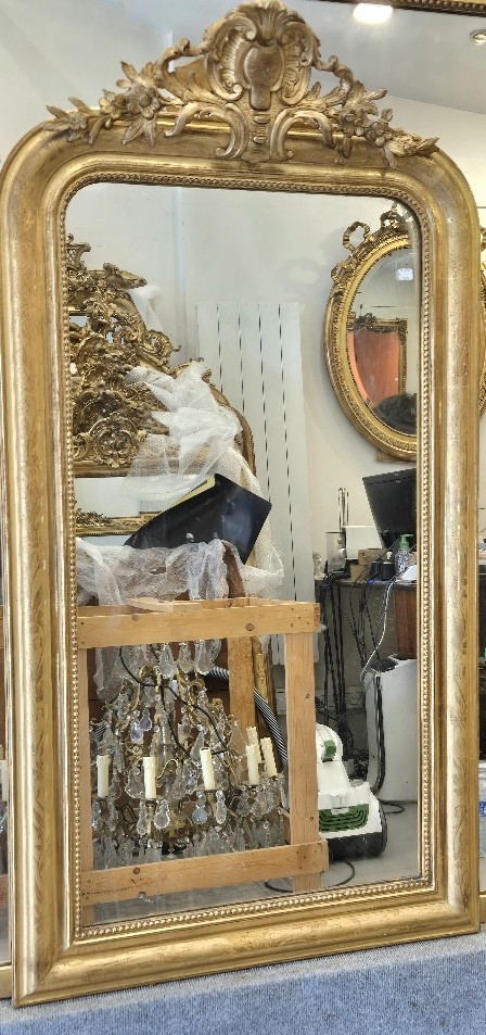 Louis Philippe Mirror With Old Shell Glass 71*136 Cm