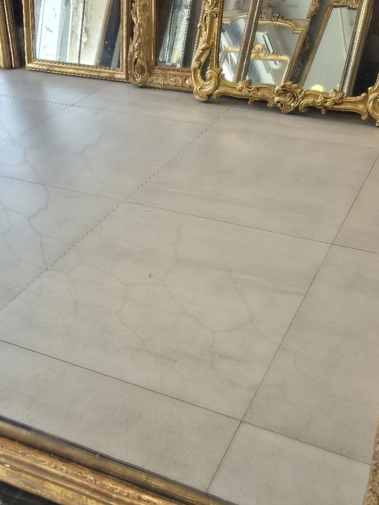 Miroir Louis Philippe Doré Gravure De Feuillages 95*110cm-photo-3