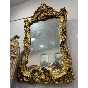 Rare Miroir Louis XVI Feuille d'Or 60*96cm 