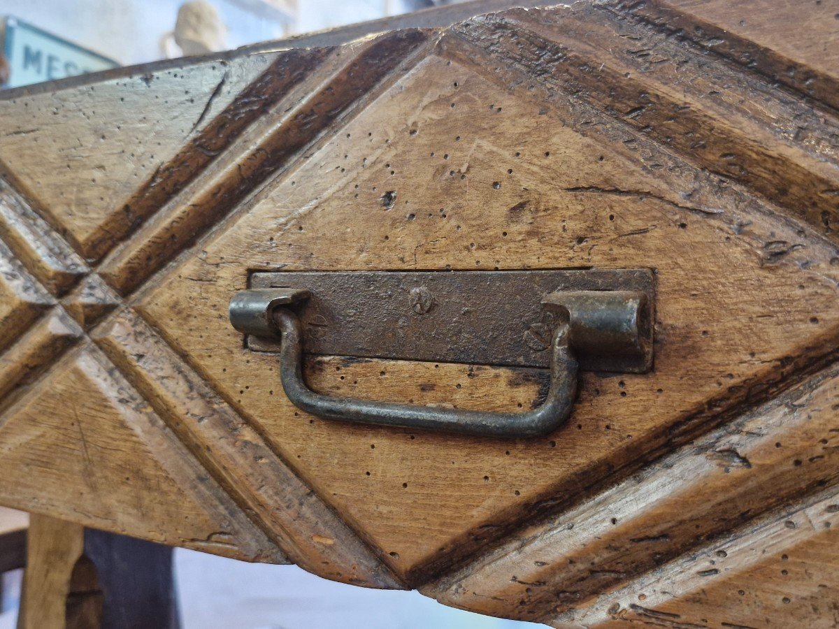 Table De Ferme Et Ses Deux Bancs En Chêne-photo-2