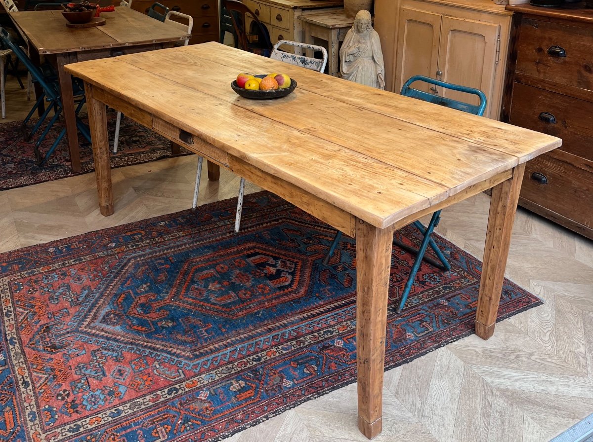 Table De Ferme En Chêne Blond