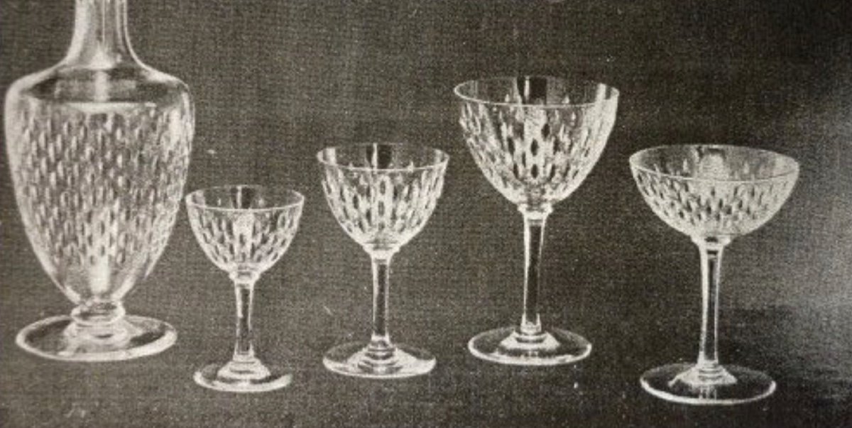 Baccarat 10 White Wine Glasses Paris-photo-4