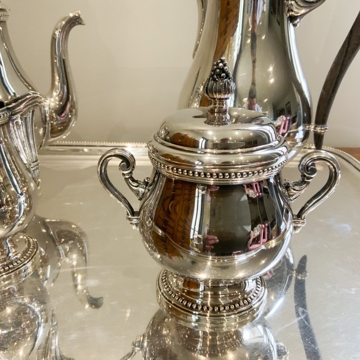 Christofle Tea/coffee Service Pearls-photo-3