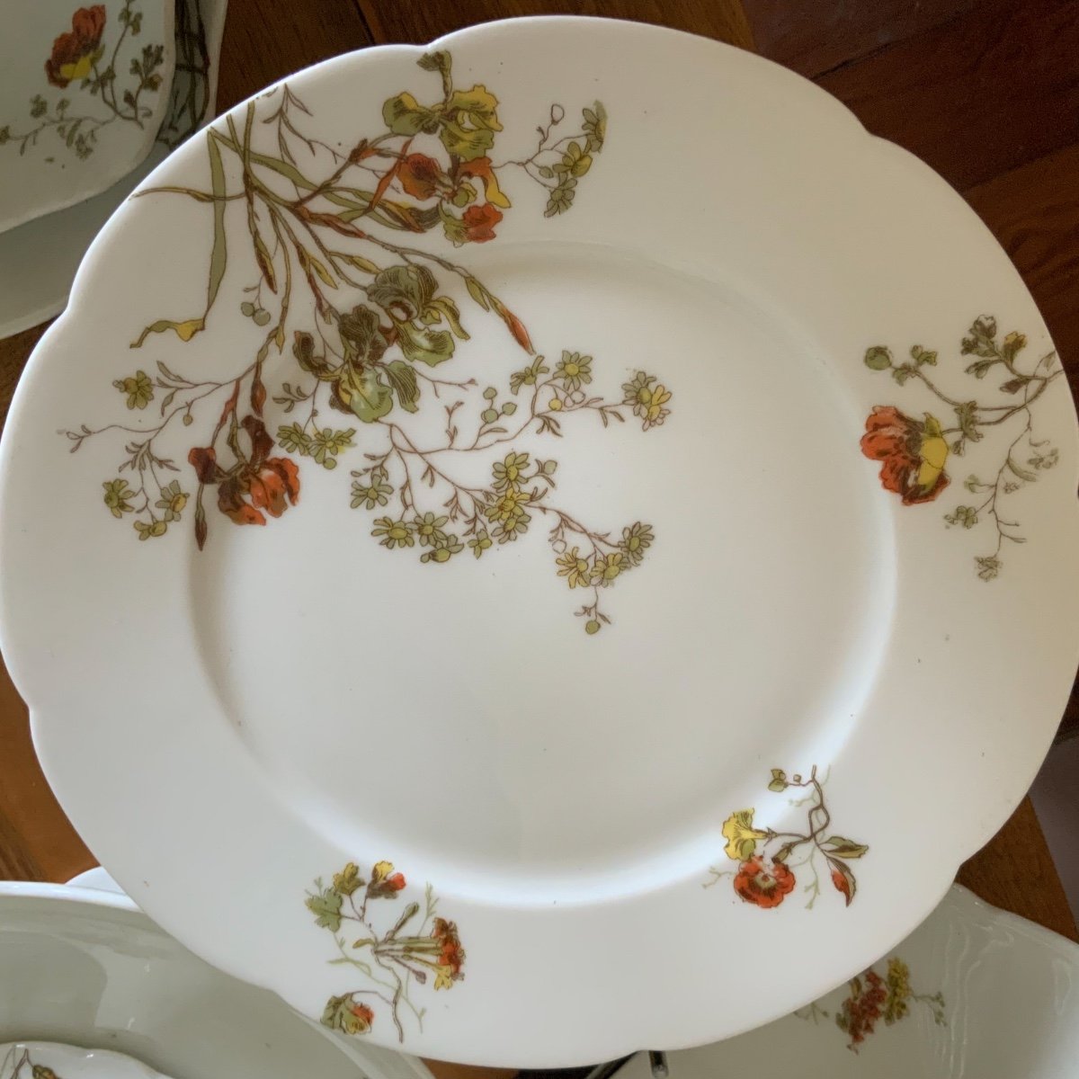 Table Service XIX Eme Jean Pouyat In Limoges 76 Pieces -photo-3