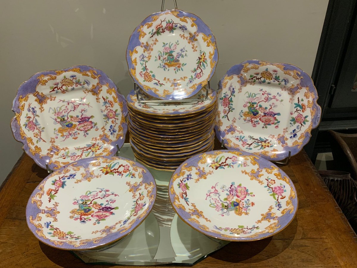 Minton Porcelain Dessert Service 19th Century-photo-2