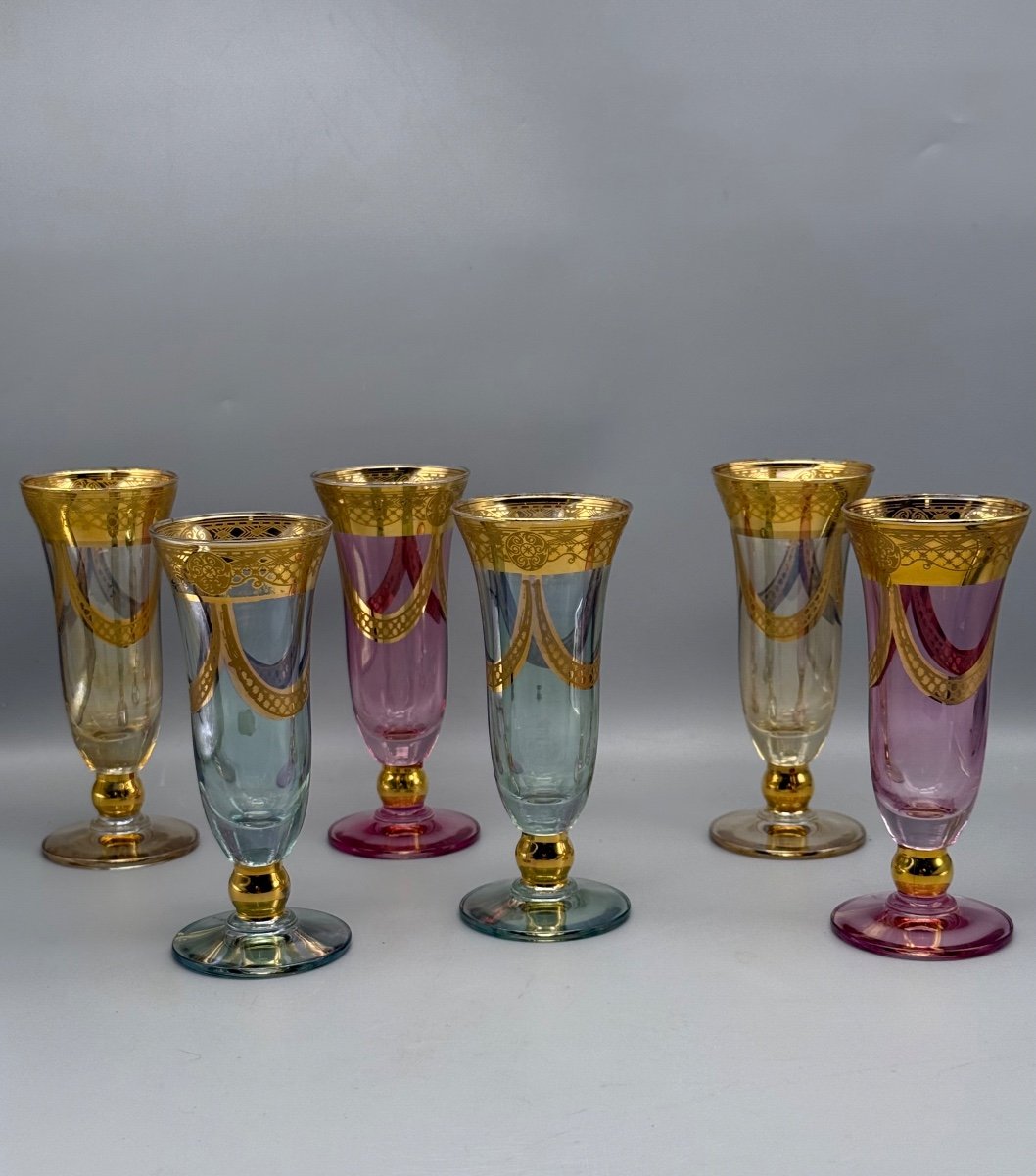 Murano 6 Champagne Flutes