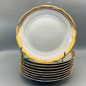 9 Assiettes Creuses Porcelaine