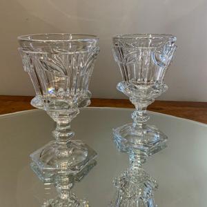 2 Charles X Style Crystal Glasses