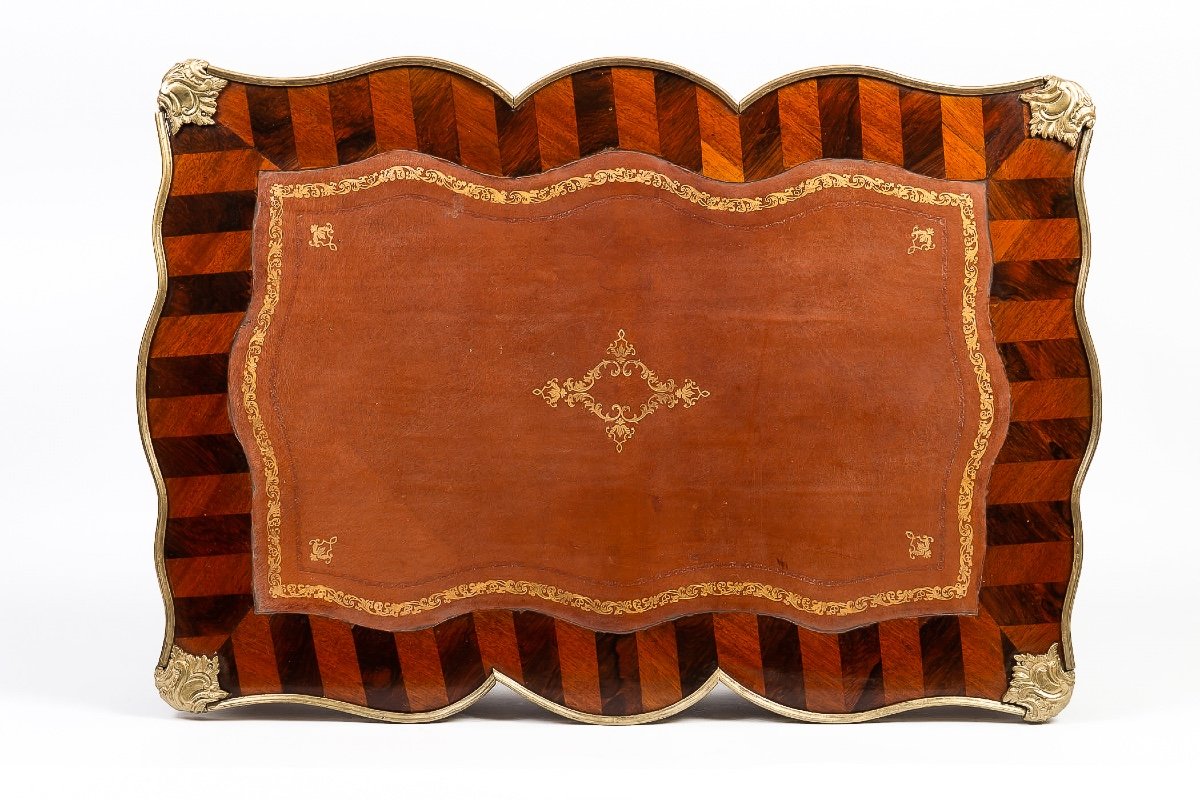 Napoleon III Period Rosewood And Kingwood Writing Table Circa 1850-1870-photo-2