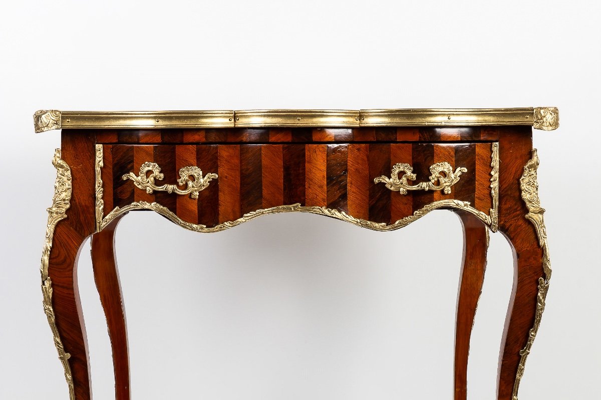 Napoleon III Period Rosewood And Kingwood Writing Table Circa 1850-1870-photo-3