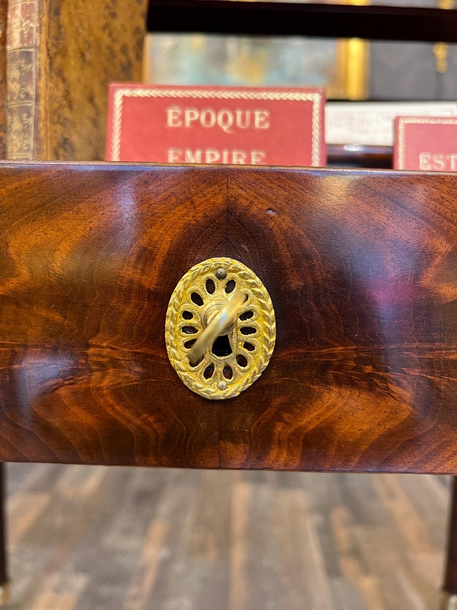 François Honoré Jacob (1770-1841) - Empire Period Mahogany Tronchin Table Circa 1810-photo-7