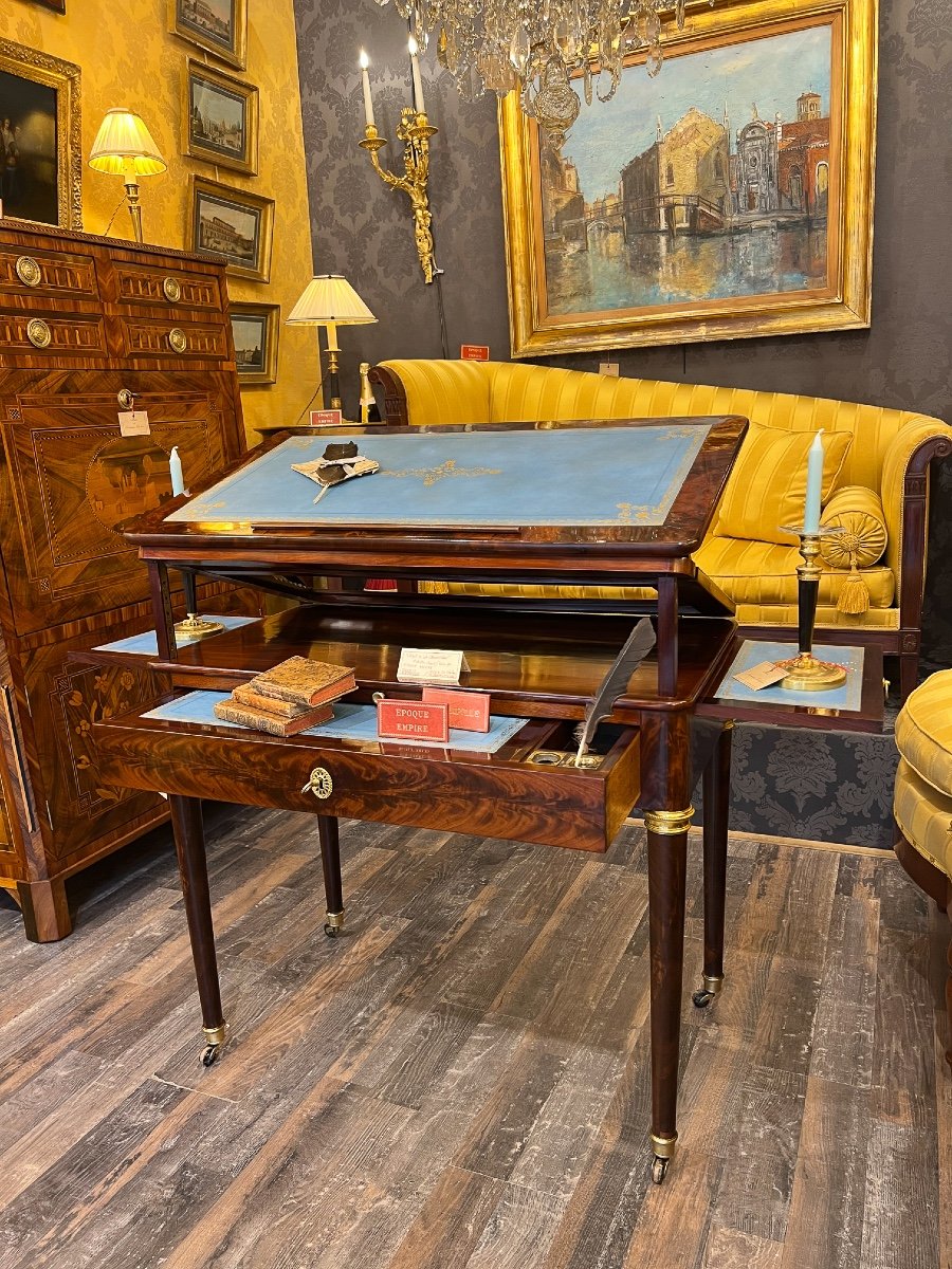 François Honoré Jacob (1770-1841) - Empire Period Mahogany Tronchin Table Circa 1810