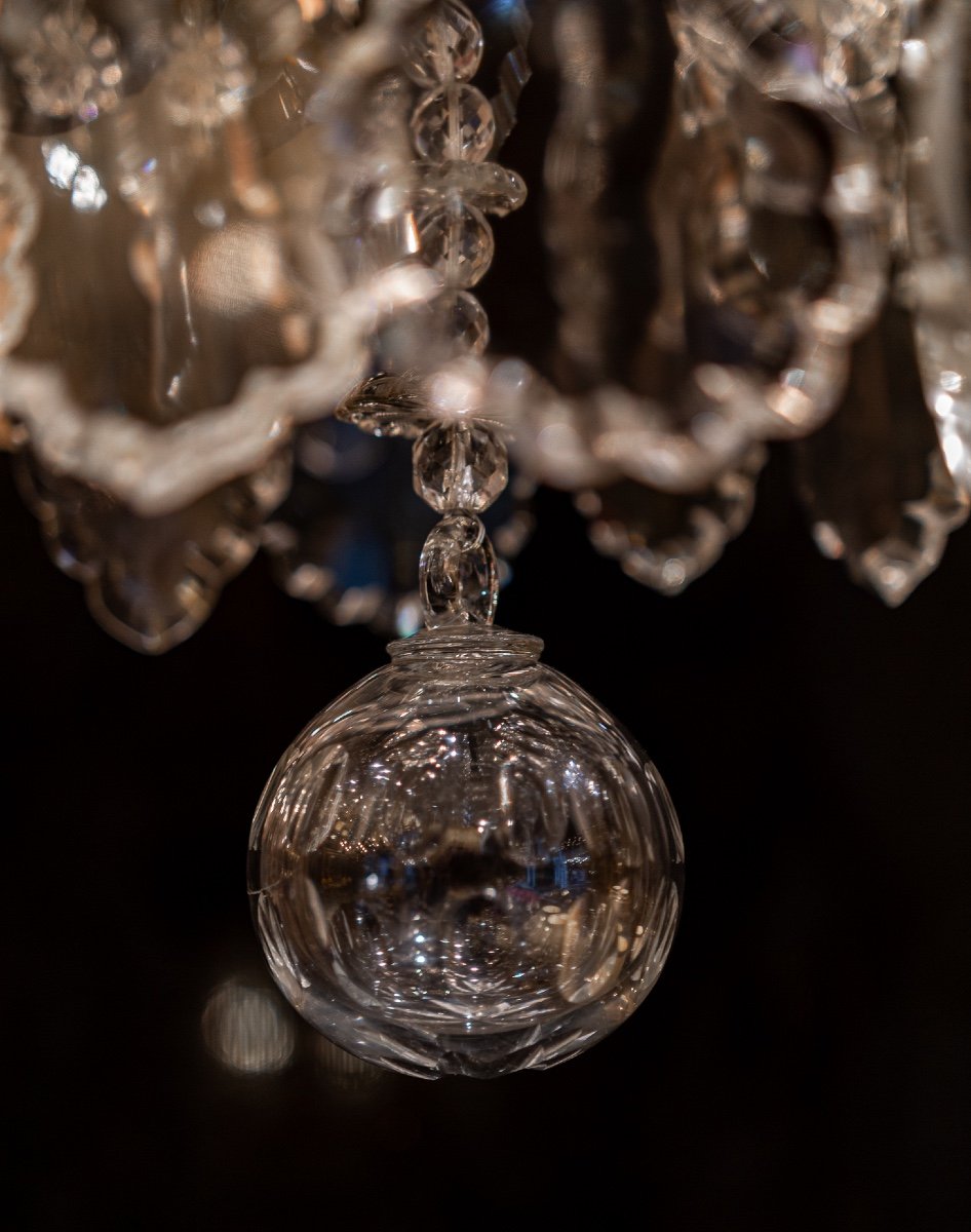 Henri Vian (1860-1905) - Louis XVI Style Silvered Bronze Chandelier Circa 1890 -photo-7