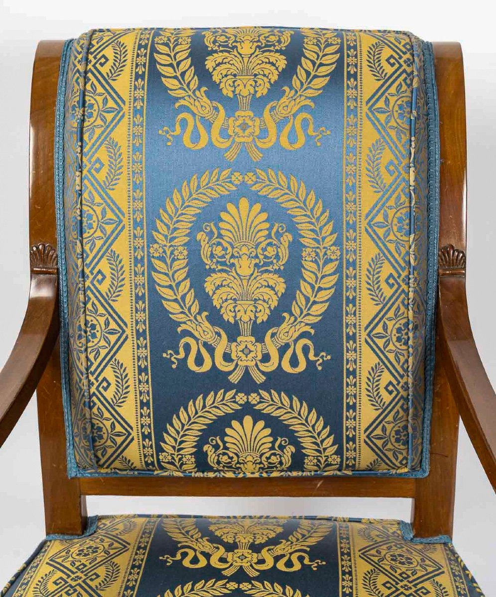 Georges Jacob Reçu Maitre En 1765 Quatre Fauteuils En Acajou époque Directoire Vers 1795-1799-photo-2