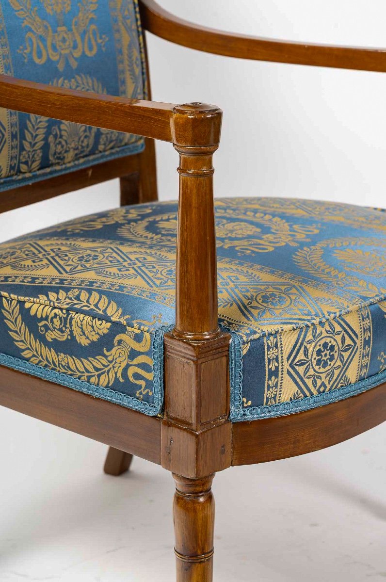 Georges Jacob Reçu Maitre En 1765 Quatre Fauteuils En Acajou époque Directoire Vers 1795-1799-photo-3