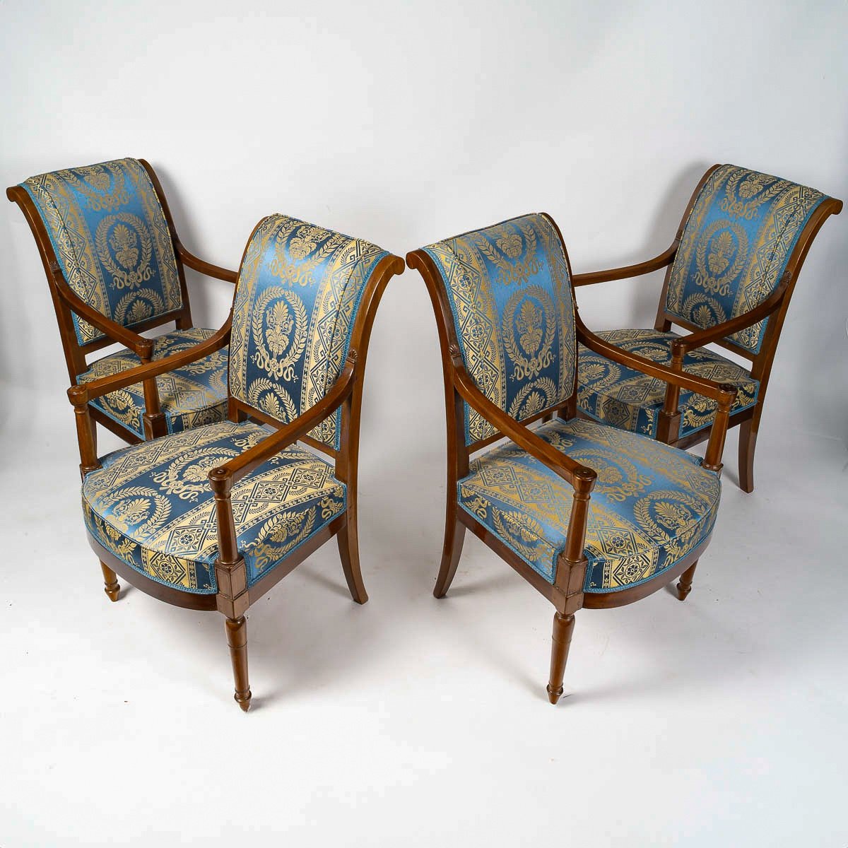 Georges Jacob Reçu Maitre En 1765 Quatre Fauteuils En Acajou époque Directoire Vers 1795-1799-photo-5