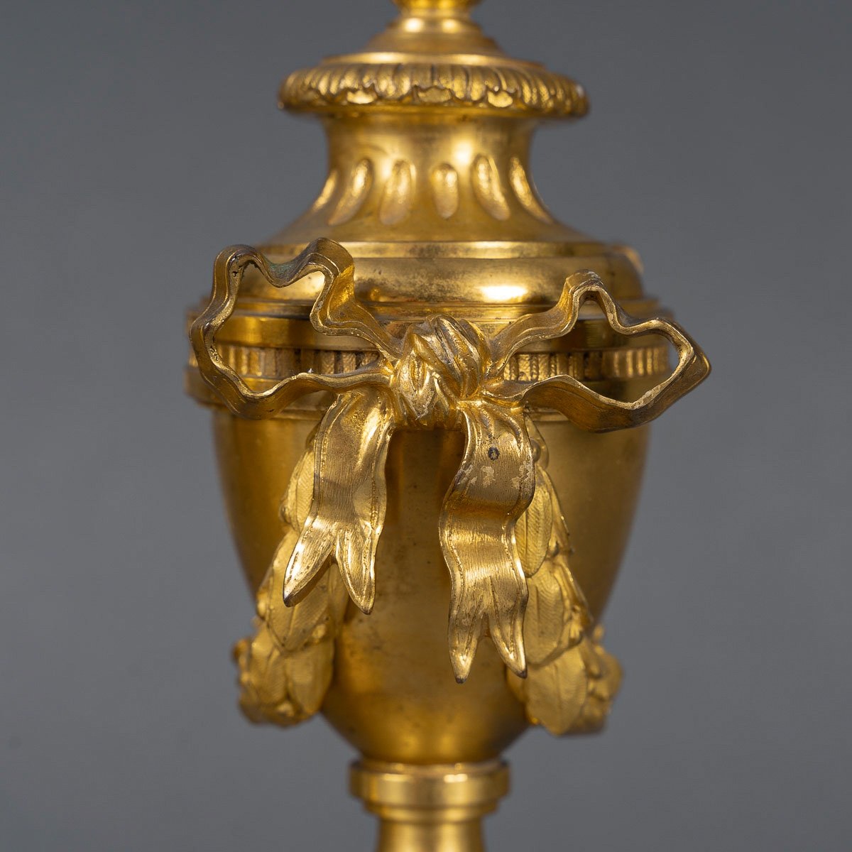 A Pair Of French Louis XVI Period Gilt Bronze Cassolettes Forming Candlesticks Circa 1780-photo-1