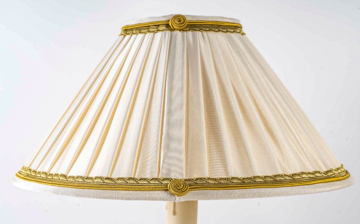 Paire De Flambeaux époque Restauration En Bronze Ciselé Et Doré Montée En Lampes Vers 1820-1820-photo-2