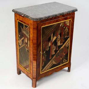 Jacques-antoine Leclerc French Louis XVI Period Entre-deux Cabinet With Coromandel Lacquer