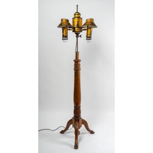 Lampe à Quinquet Montée Sur Piétement En Acajou époque Empire Vers 1810