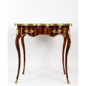 Table à écrire En Palissandre Et Bois De Rose époque Napoléon III Vers 1850-1870