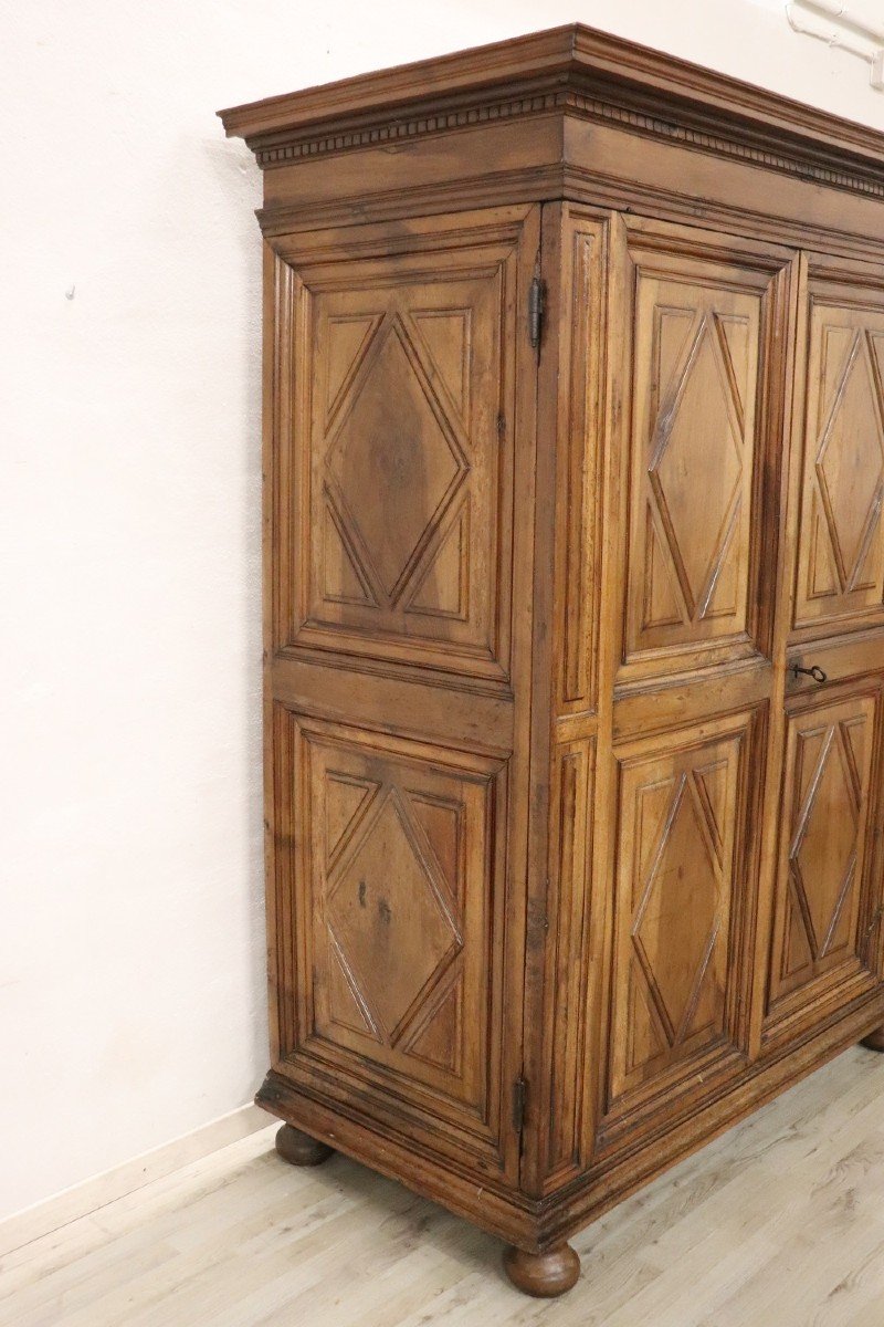 17th Century Walnut Antique Wardrobe With Secret-photo-1