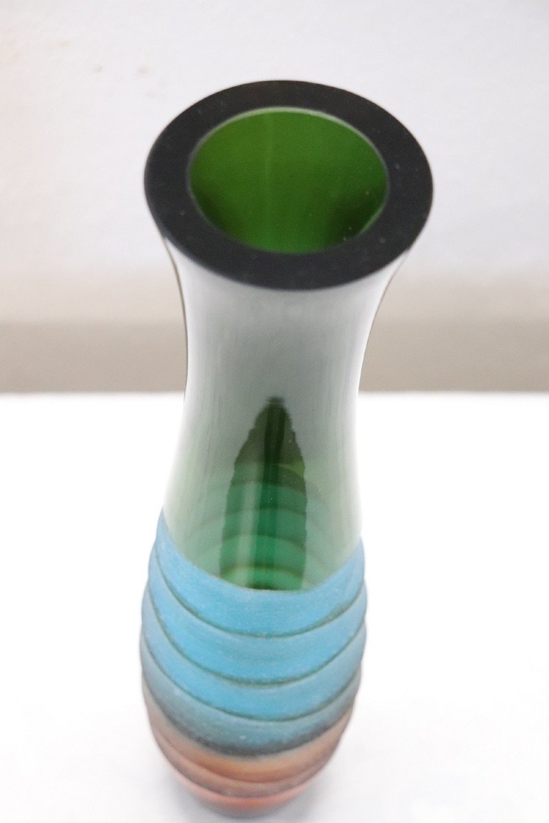 Vase Art En Verre Multicolore Par Villeroy & Boch, 1990-photo-4