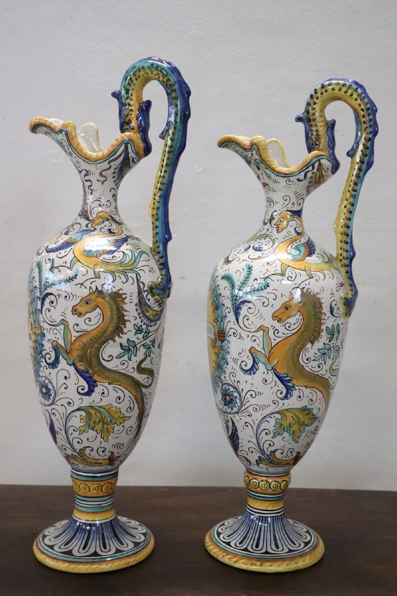 Vases Amphores Artistiques En Céramique De Deruta, 1930-photo-4