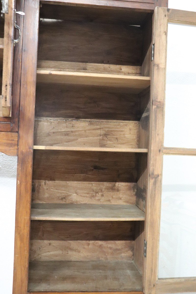 Rustic Fir Arched Bookcase, 1920s-photo-5