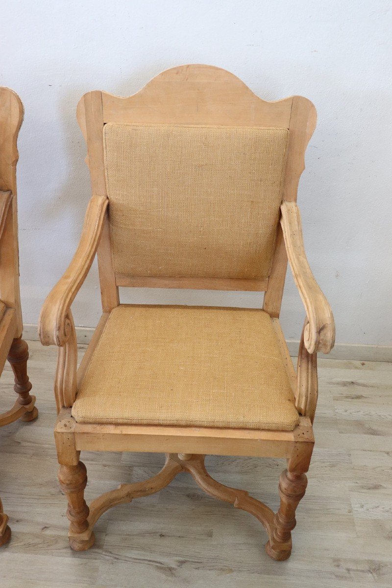 Fauteuils En Jute Et En Peuplier, Set De 2-photo-3