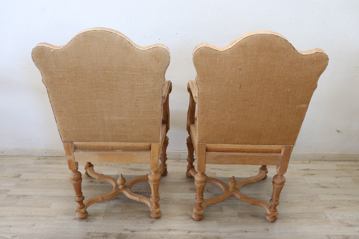 Fauteuils En Jute Et En Peuplier, Set De 2-photo-3