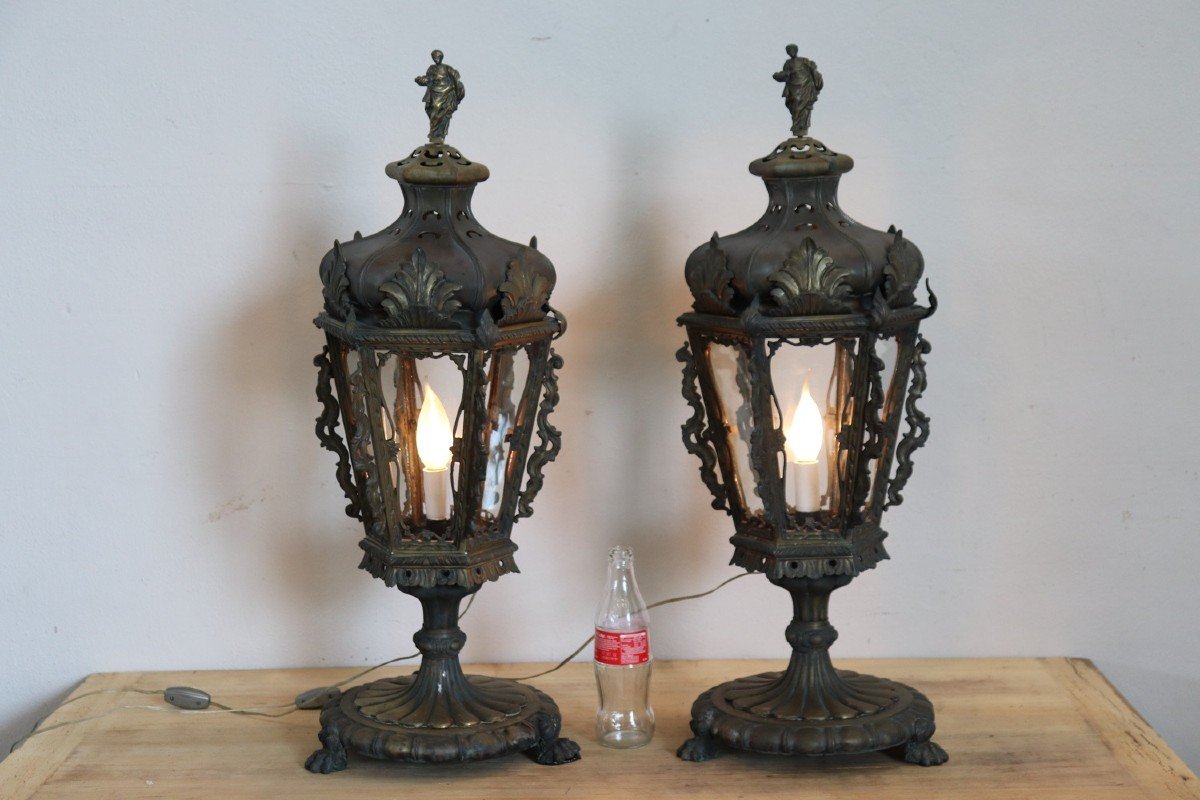Lampes En Bronze, Set De 2-photo-2