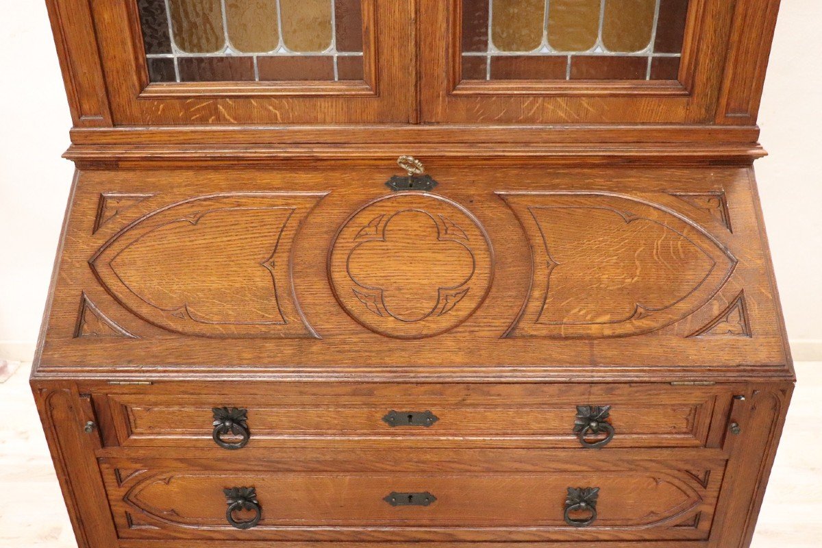 Early 20th Century Oak Wood Cabinet-photo-2