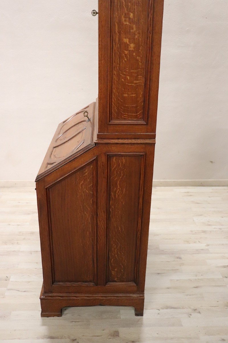 Early 20th Century Oak Wood Cabinet-photo-8