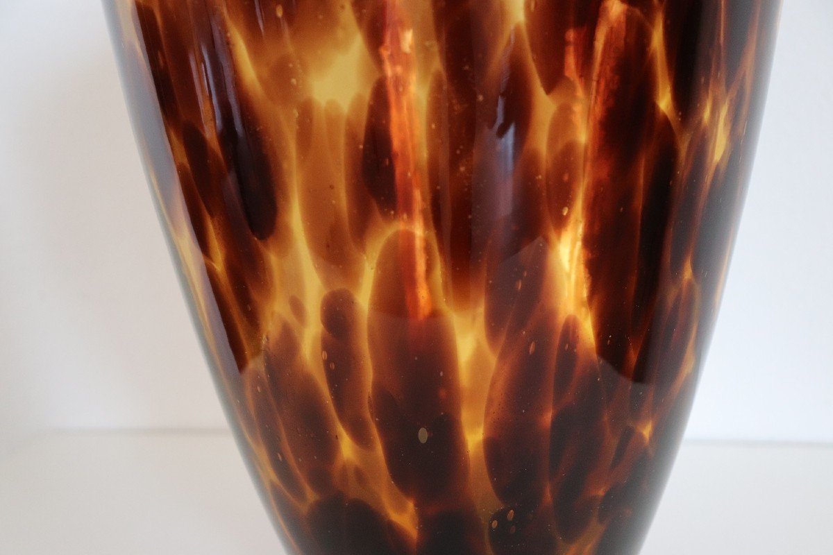 Grand Vase En Verre De Murano, Italie, 1980-photo-2