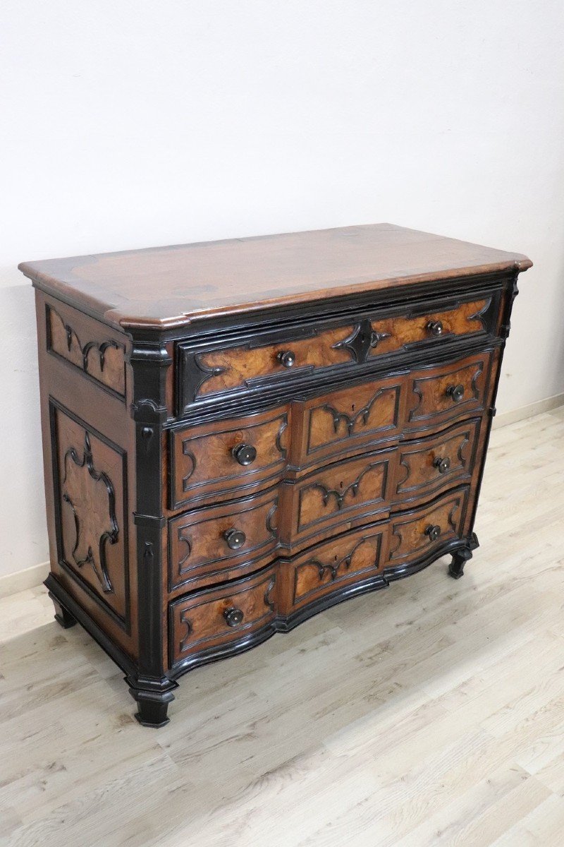 Antique Walnut Chest Of Drawers 17th Century-photo-2