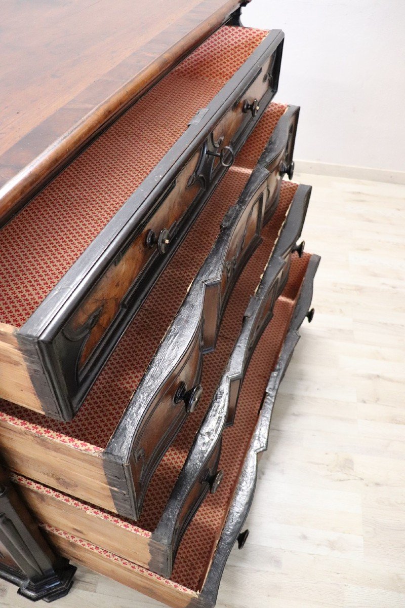 Antique Walnut Chest Of Drawers 17th Century-photo-4