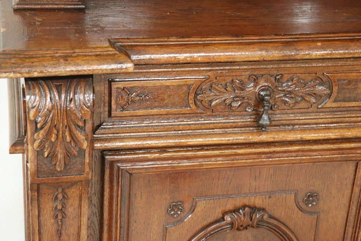 Antique Carved Oak Sideboard-photo-4