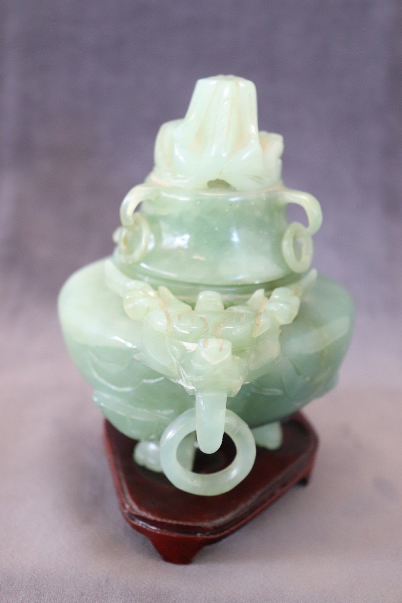 Censer In Carved Jade-photo-1