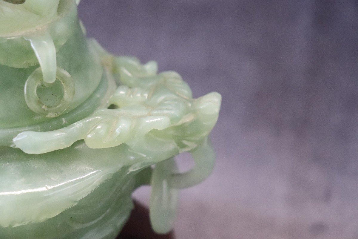 Censer In Carved Jade-photo-4