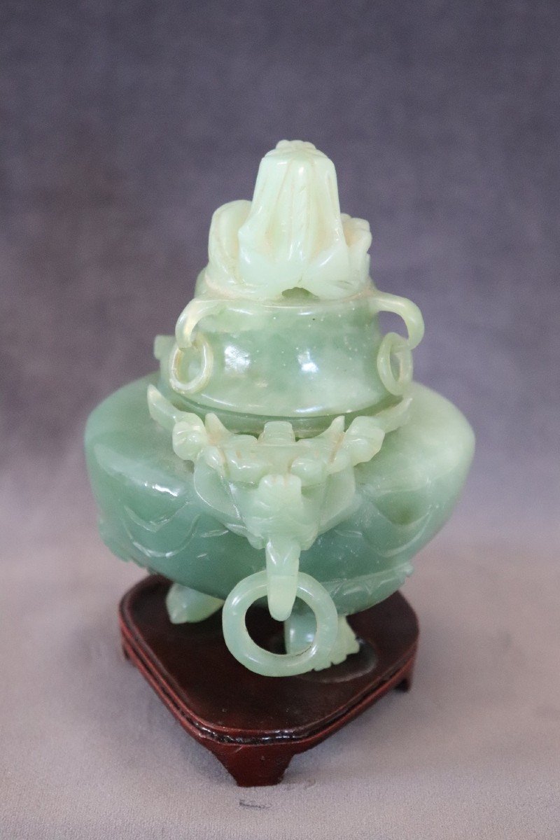 Censer In Carved Jade-photo-5