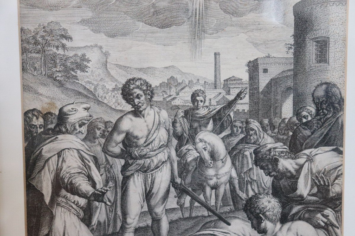 Johann Sadeler I, The Beheading Of St. Paul, Engraving, 16th Century-photo-4