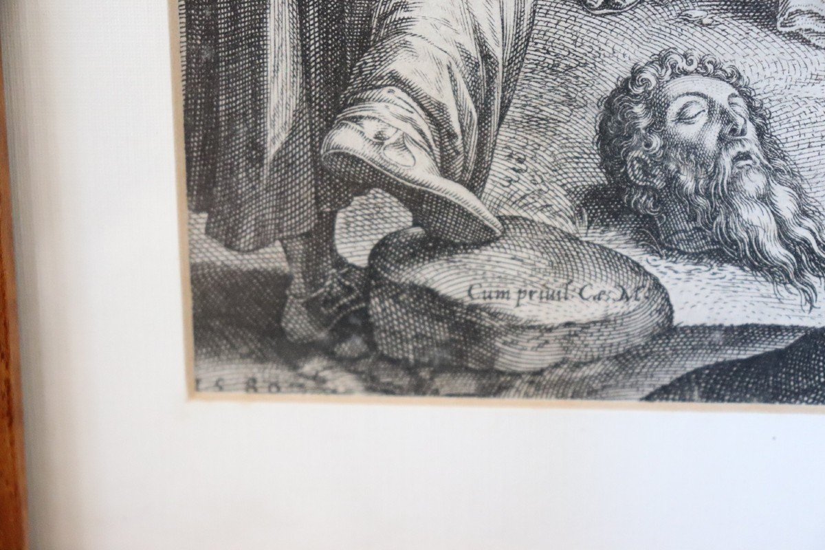 Johann Sadeler I, The Beheading Of St. Paul, Engraving, 16th Century-photo-3