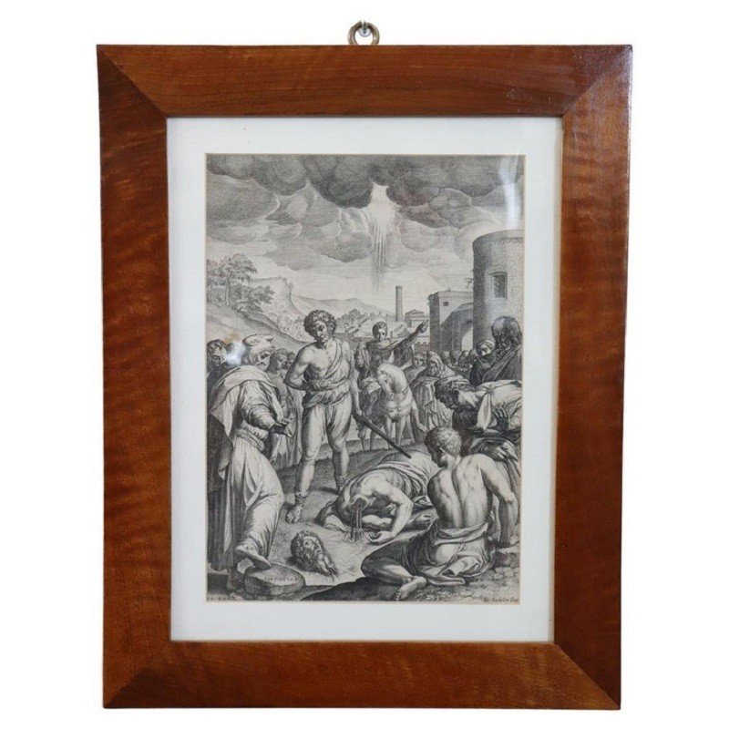 Johann Sadeler I, The Beheading Of St. Paul, Engraving, 16th Century